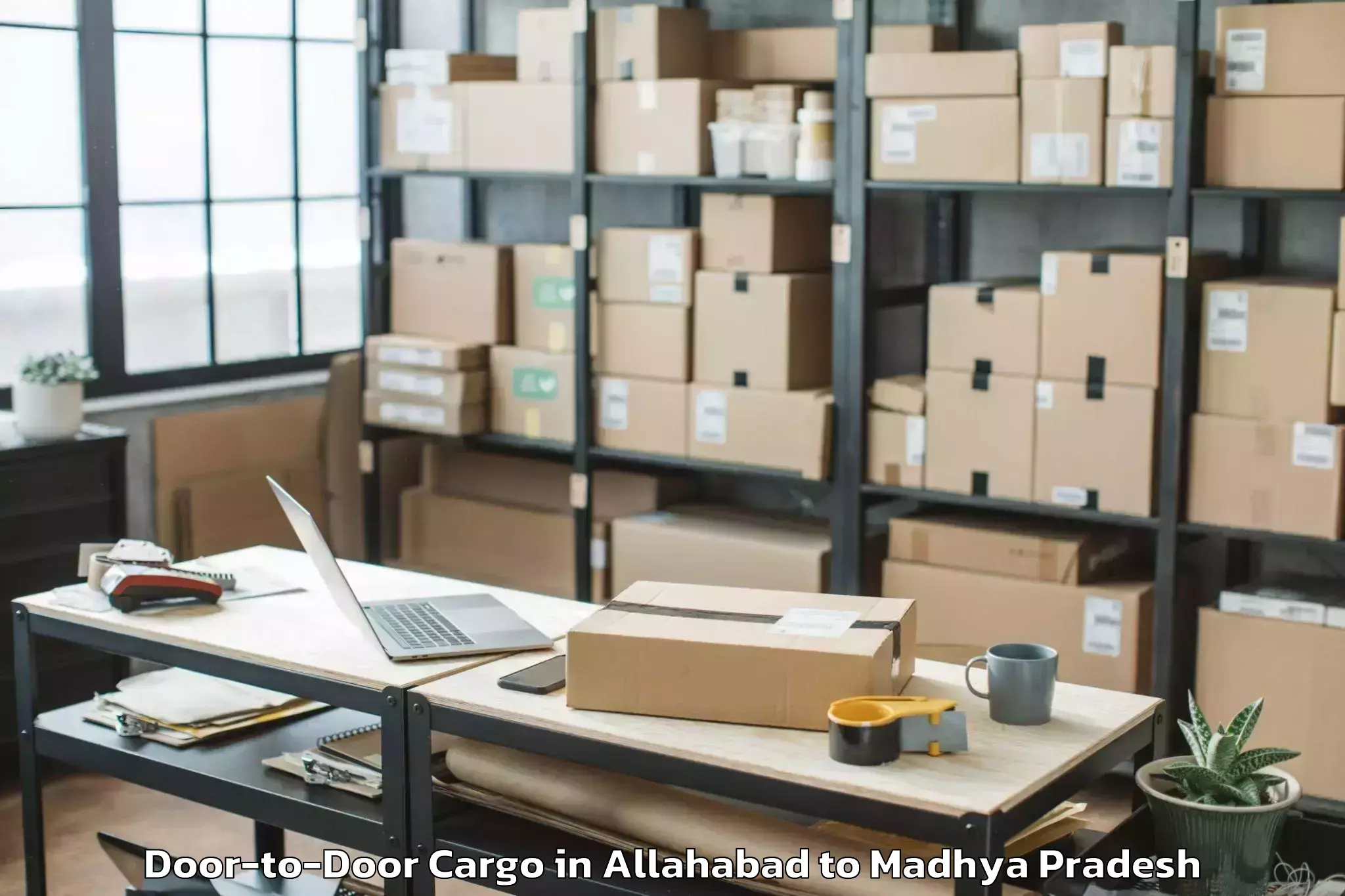 Trusted Allahabad to Jiwaji University Gwalior Door To Door Cargo